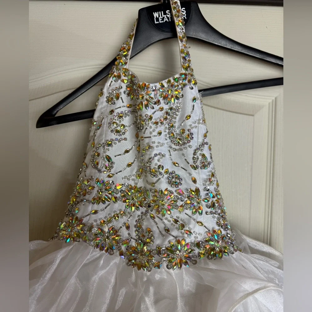 Little Rosie beautiful white pageant gown - Picture 3 of 10